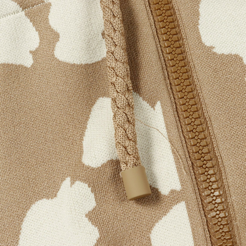 愛馬仕 JUNGLE LOVE 斜紋布 其他夾克 真絲 真絲 聚酯纖維 米色 橙色 米色 二手 女款-5