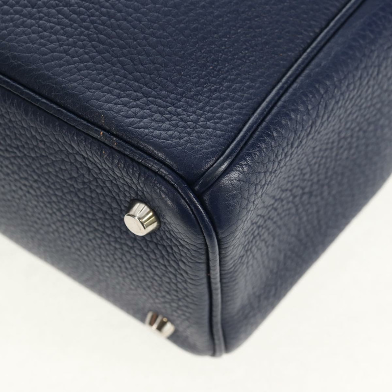 【日本直送】Christian Dior Diorissimo 手提包 皮革 2way Navy Silver Auth 148454A-15