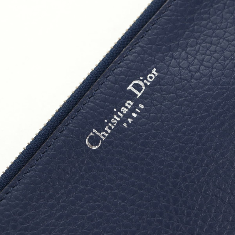 【日本直送】Christian Dior Diorissimo 手提包 皮革 2way Navy Silver Auth 148454A-22