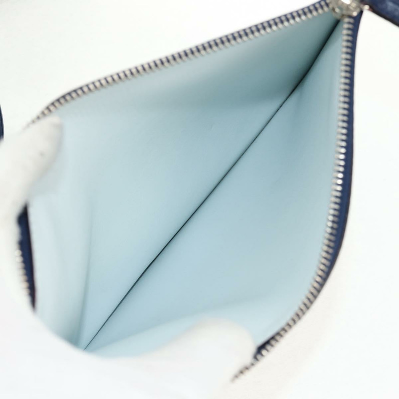 【日本直送】Christian Dior Diorissimo 手提包 皮革 2way Navy Silver Auth 148454A-23