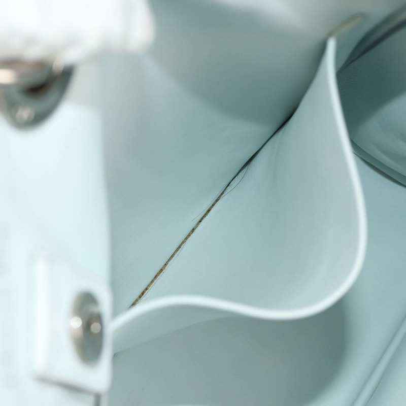 【日本直送】Christian Dior Diorissimo 手提包 皮革 2way Navy Silver Auth 148454A-27