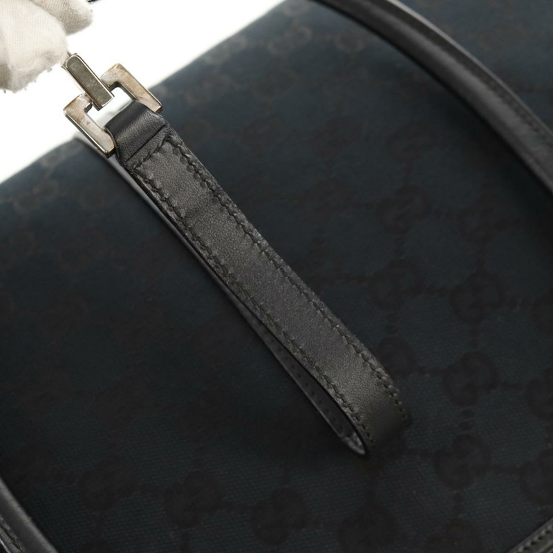 【日本直送】GUCCI GG帆布Jackie肩背包 黑色 銀色 002 1073 1781 Auth 148814V-16