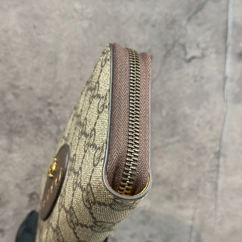 💎Han's house精品服飾💎GUCCI 古馳 GG Supreme Neo Vintage 虎頭 拉鍊長夾-5