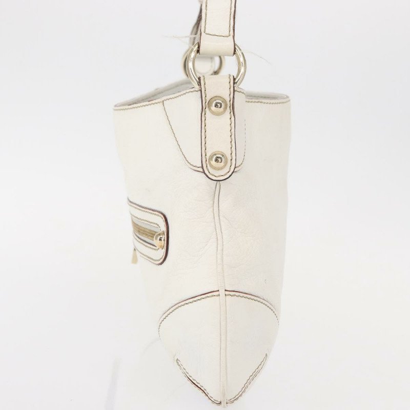 【日本直送】GUCCI Sherry Line 鏈條單肩包 皮革 白色 金色 153011 正品 ep11925-2