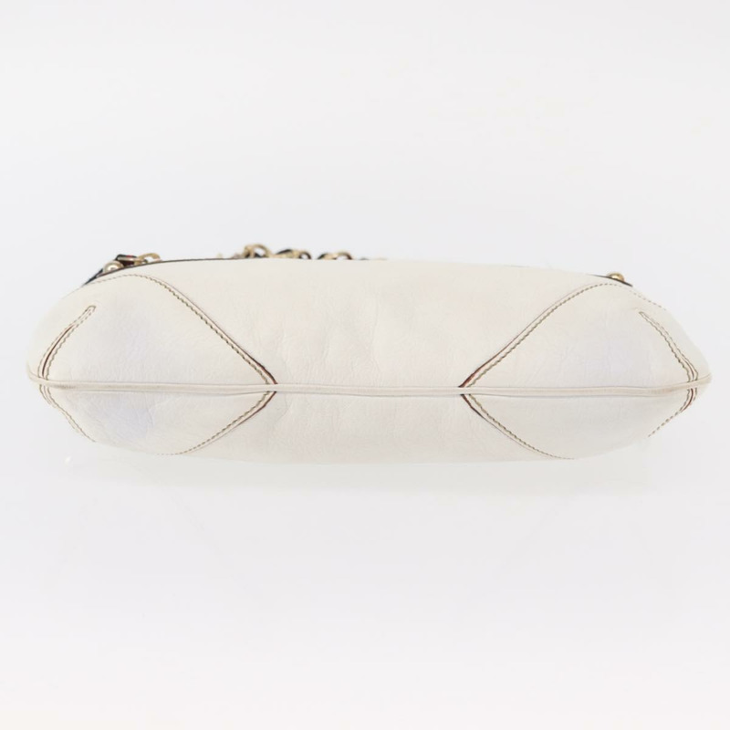 【日本直送】GUCCI Sherry Line 鏈條單肩包 皮革 白色 金色 153011 正品 ep11925-4