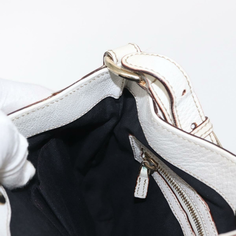 【日本直送】GUCCI Sherry Line 鏈條單肩包 皮革 白色 金色 153011 正品 ep11925-20