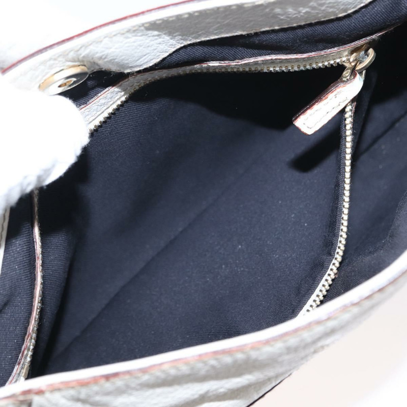 【日本直送】GUCCI Sherry Line 鏈條單肩包 皮革 白色 金色 153011 正品 ep11925-22