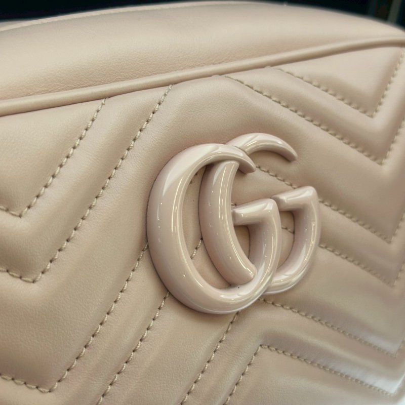 💎Han's house精品服飾💎GUCCI Gg Marmont 中款 相機包粉色-6