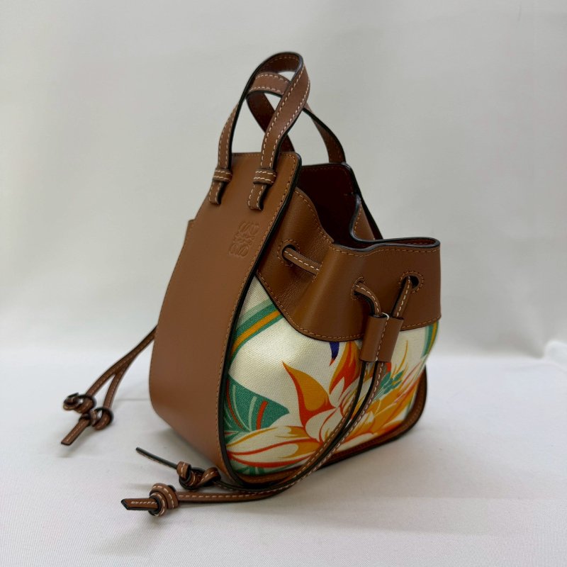 LOEWE Mini Hammock花卉圖吊床包-2