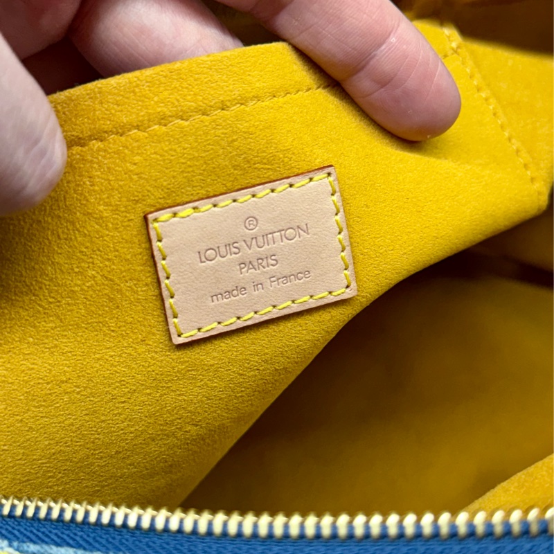 LV M95019 speedy稀有限量絕版牛仔丹寧曼哈頓釦手提包波士頓包-34