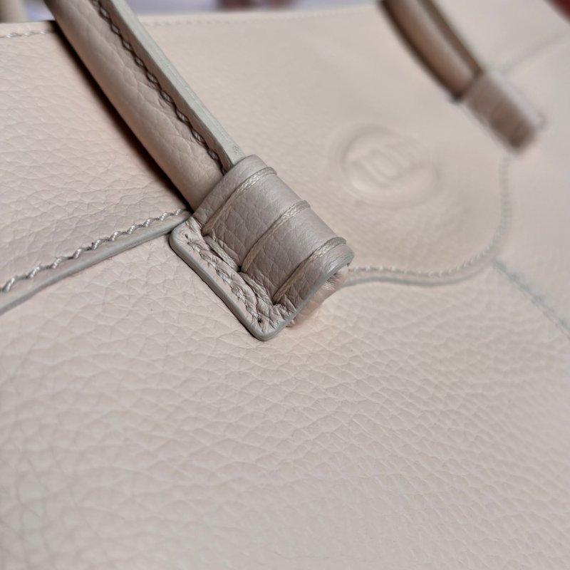 ::TODS:: Mocassino 經典品牌LOGO 乳白色牛皮托特包 手提包 肩背包 購物包-3
