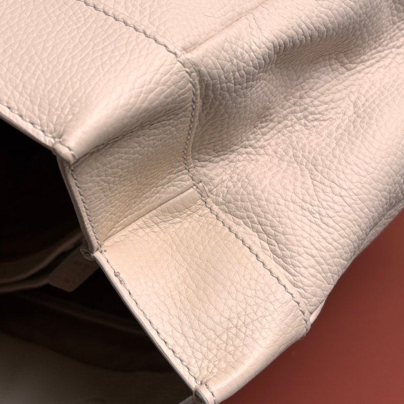 ::TODS:: Mocassino 經典品牌LOGO 乳白色牛皮托特包 手提包 肩背包 購物包-24