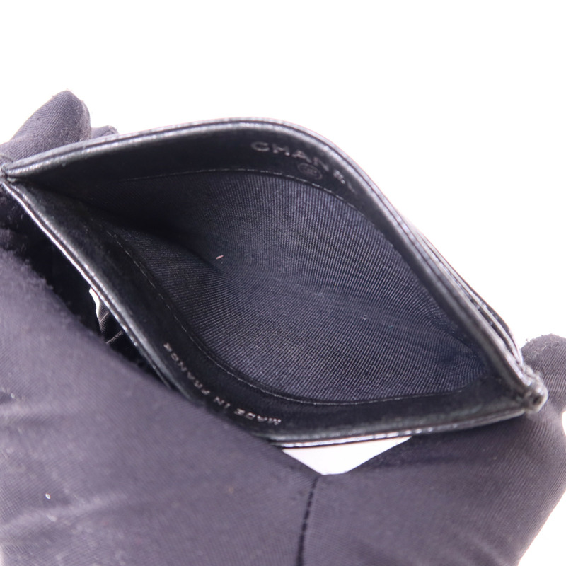 CHANEL 漆皮皮革Card Case銀扣卡片套-4