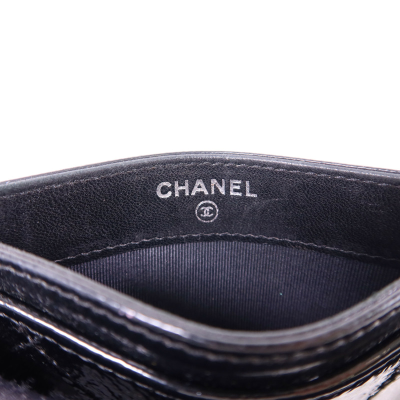 CHANEL 漆皮皮革Card Case銀扣卡片套-5