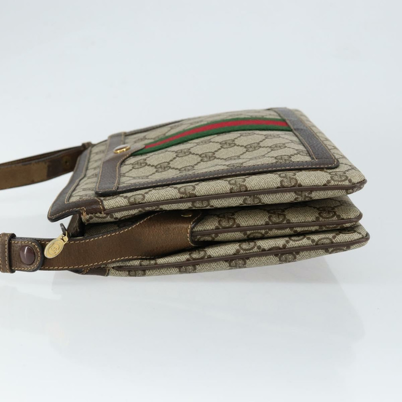 【日本直送】GUCCI GG Supreme Web Sherry Line 手提包 PVC 米色 金色 14 01 4085 正品 151002-3