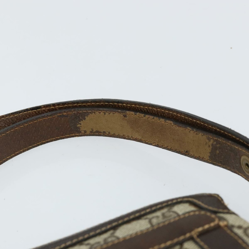 【日本直送】GUCCI GG Supreme Web Sherry Line 手提包 PVC 米色 金色 14 01 4085 正品 151002-8