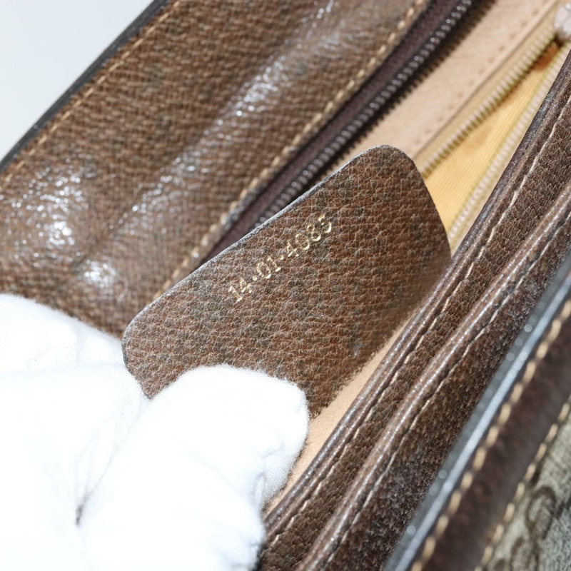 【日本直送】GUCCI GG Supreme Web Sherry Line 手提包 PVC 米色 金色 14 01 4085 正品 151002-11