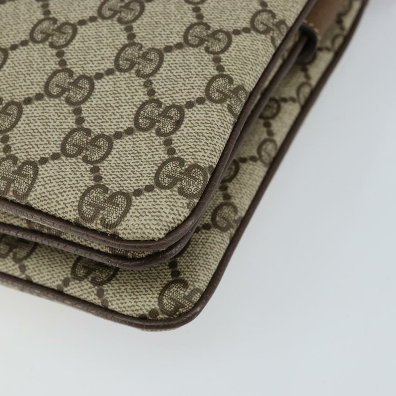 【日本直送】GUCCI GG Supreme Web Sherry Line 手提包 PVC 米色 金色 14 01 4085 正品 151002-16