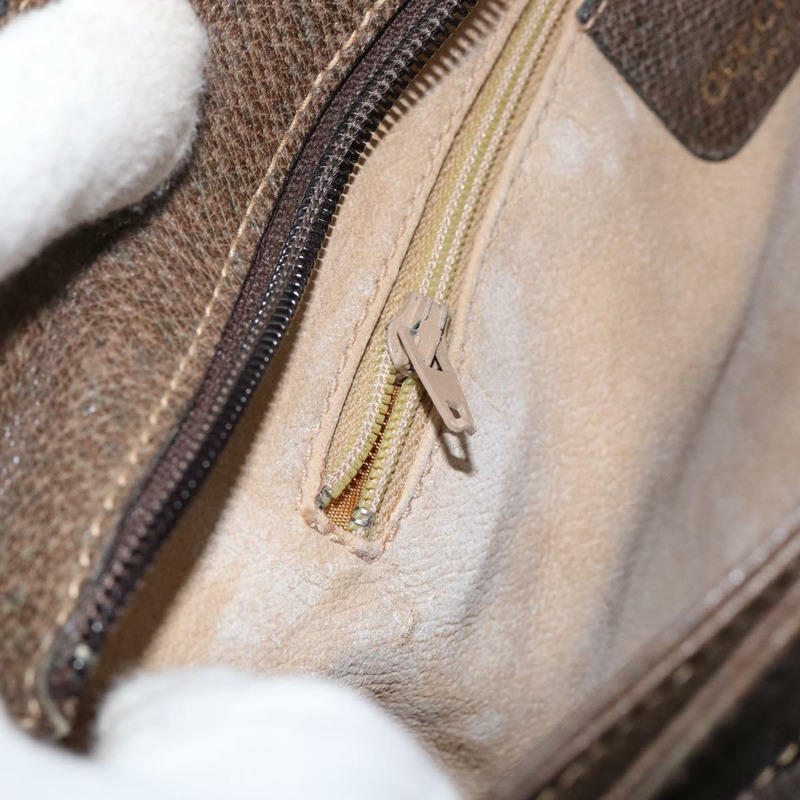 【日本直送】GUCCI GG Supreme Web Sherry Line 手提包 PVC 米色 金色 14 01 4085 正品 151002-23