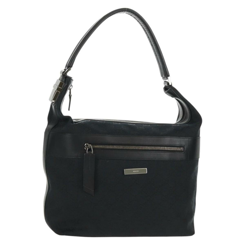 【日本直送】GUCCI GG帆布肩背包 黑色 001 4298 正品 150737V-0