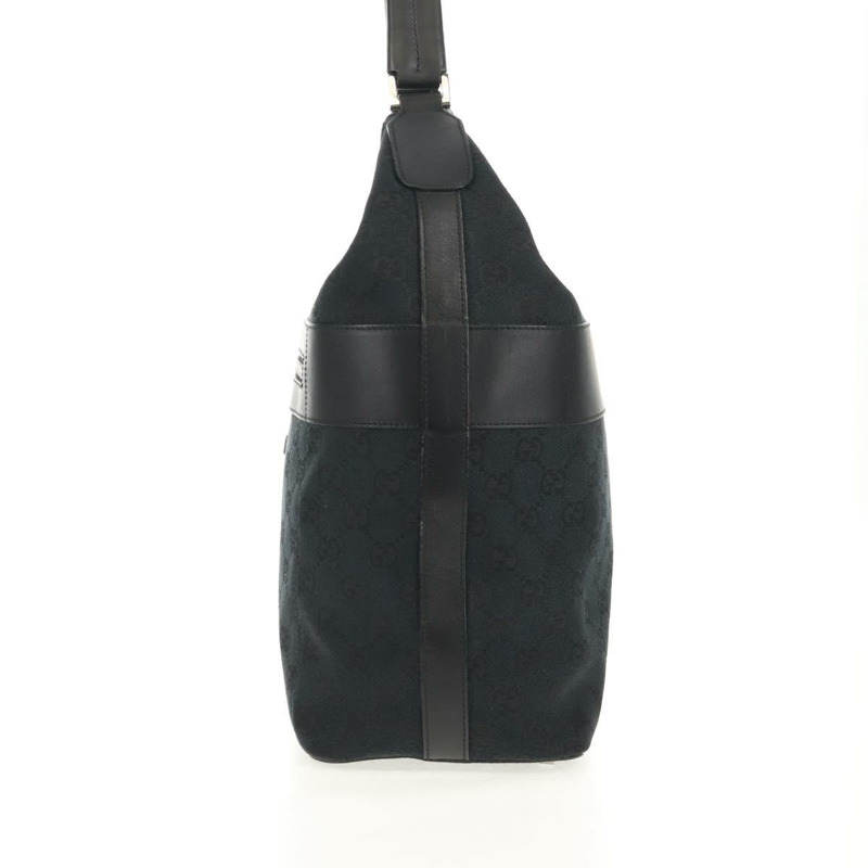 【日本直送】GUCCI GG帆布肩背包 黑色 001 4298 正品 150737V-2