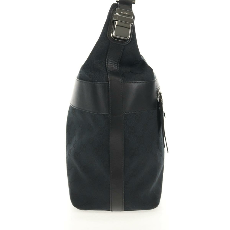 【日本直送】GUCCI GG帆布肩背包 黑色 001 4298 正品 150737V-3