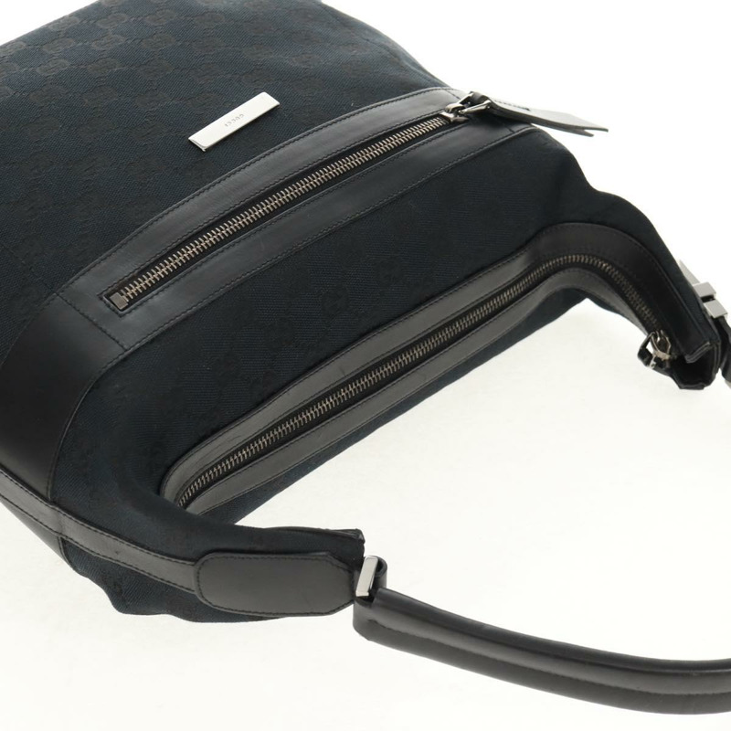 【日本直送】GUCCI GG帆布肩背包 黑色 001 4298 正品 150737V-5