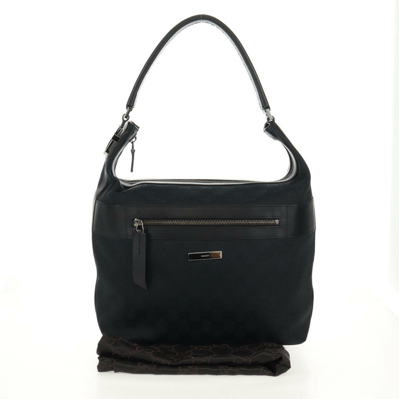 【日本直送】GUCCI GG帆布肩背包 黑色 001 4298 正品 150737V-11