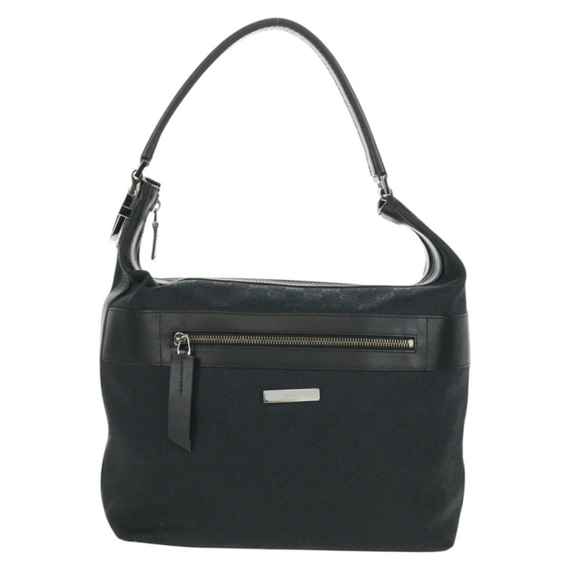 【日本直送】GUCCI GG帆布肩背包 黑色 001 4298 正品 150737V-12
