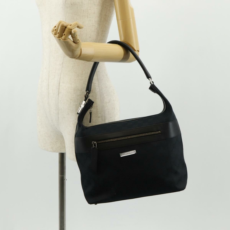 【日本直送】GUCCI GG帆布肩背包 黑色 001 4298 正品 150737V-27