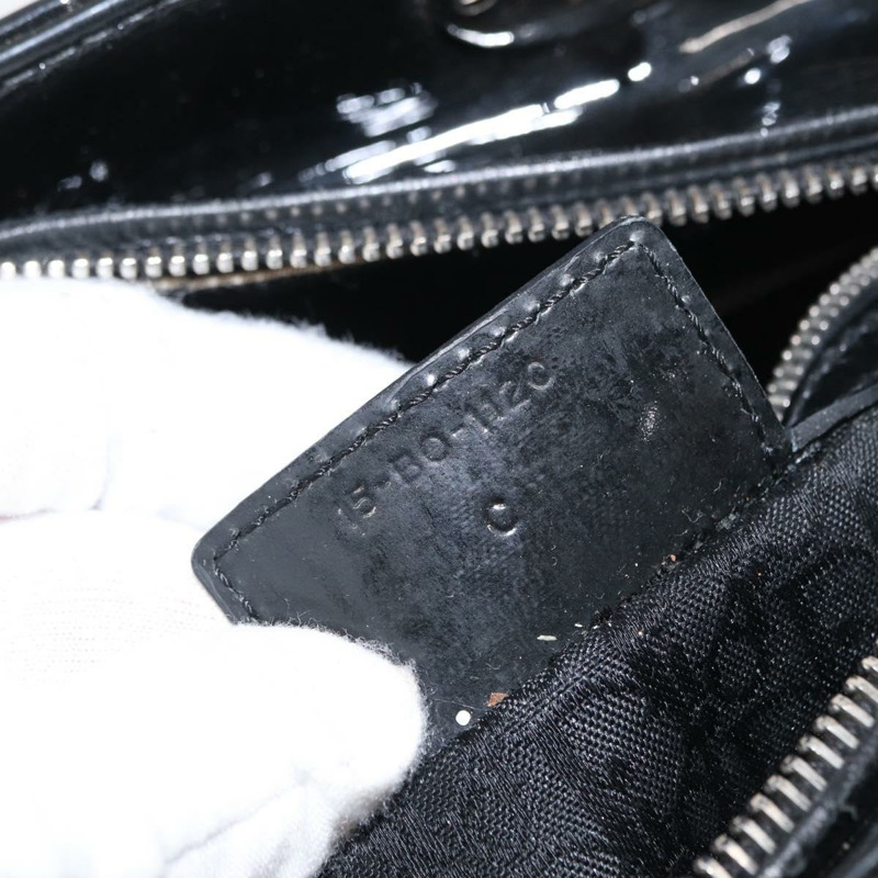 【日本直送】Christian Dior Canage 琺瑯兩用手袋 黑色 銀色 正品 BA7509-11