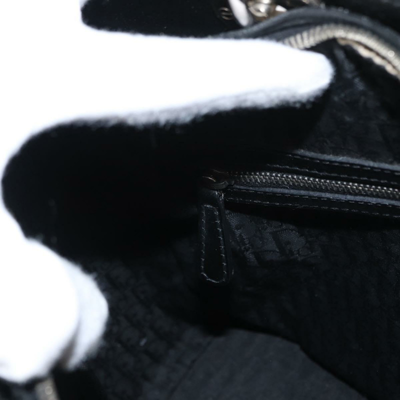 【日本直送】Christian Dior Canage 琺瑯兩用手袋 黑色 銀色 正品 BA7509-23