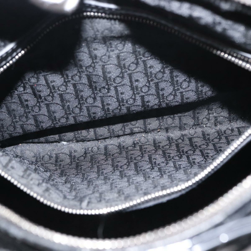 【日本直送】Christian Dior Canage 琺瑯兩用手袋 黑色 銀色 正品 BA7509-24