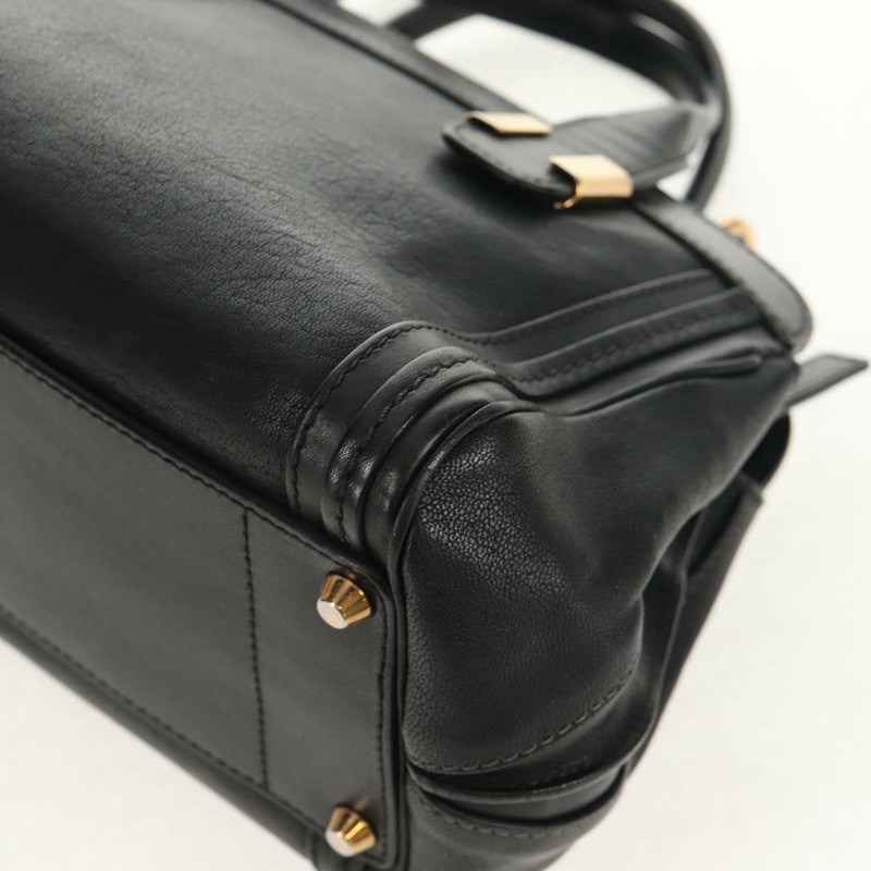 【日本直送】Chloe Alice 手提包 皮革 兩用 黑色 金色 正品 BA7550-8