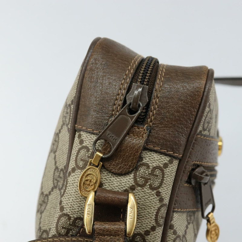 【日本直送】GUCCI GG Supreme Web Sherry Line 手提包 PVC 米色 金色 32 02 004 正品 ep11899-8