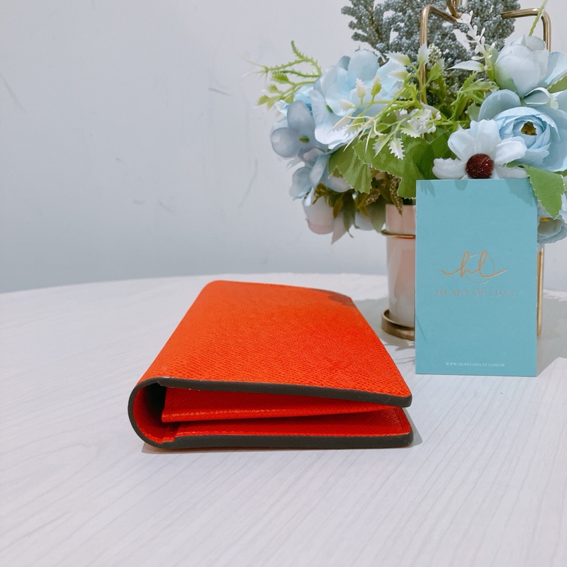 TK1878 Louis Vuitton 路易威登橙色長夾M32839 Portofoile Braza Amble Long Wallet Taiga Skin-1