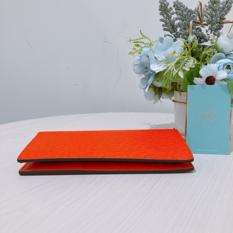 TK1878 Louis Vuitton 路易威登橙色長夾M32839 Portofoile Braza Amble Long Wallet Taiga Skin-2