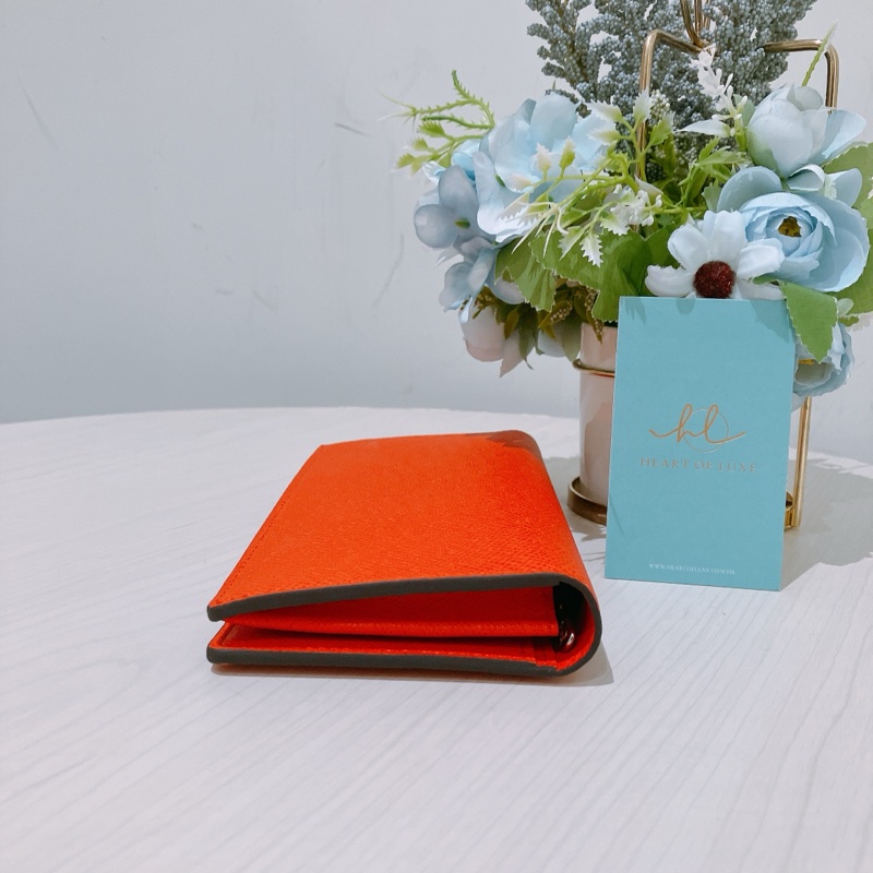 TK1878 Louis Vuitton 路易威登橙色長夾M32839 Portofoile Braza Amble Long Wallet Taiga Skin-3