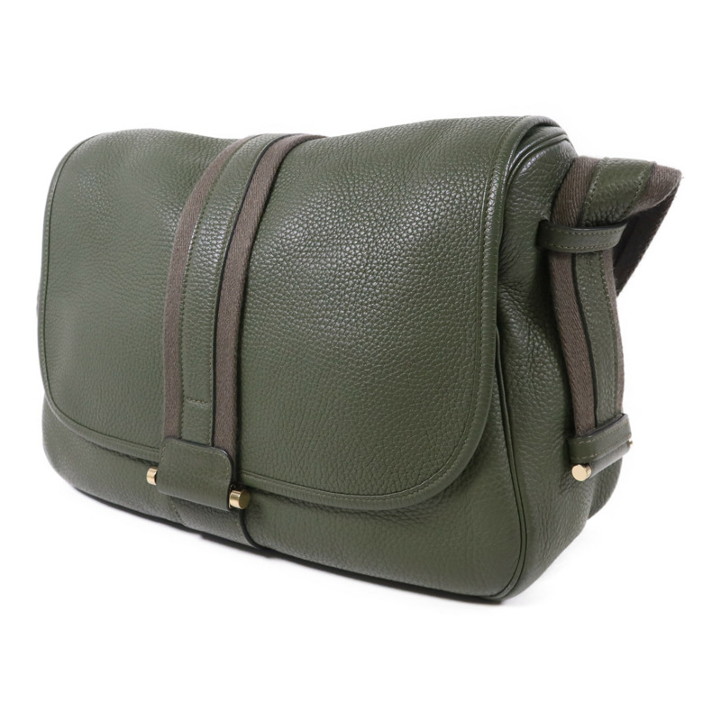 HERMES Clemence皮革Bourlingue金扣肩背袋-2