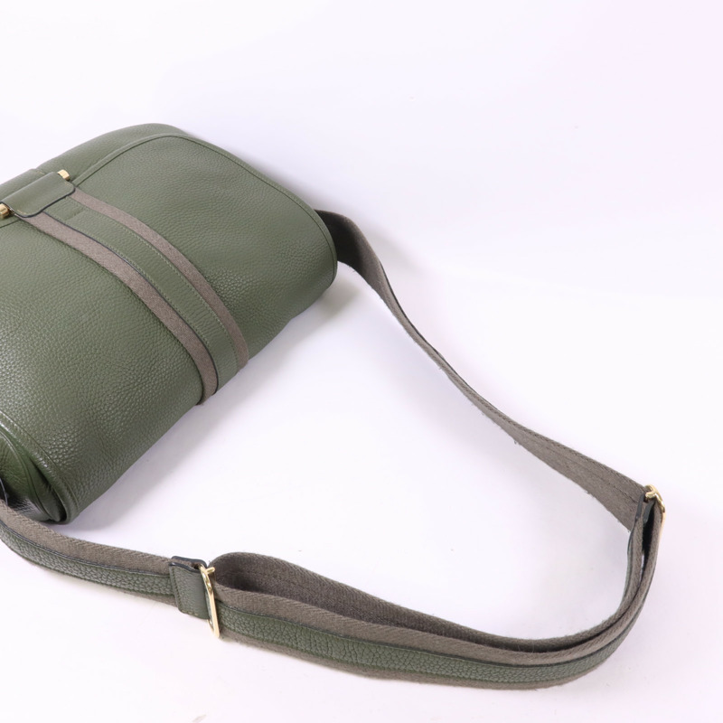 HERMES Clemence皮革Bourlingue金扣肩背袋-4