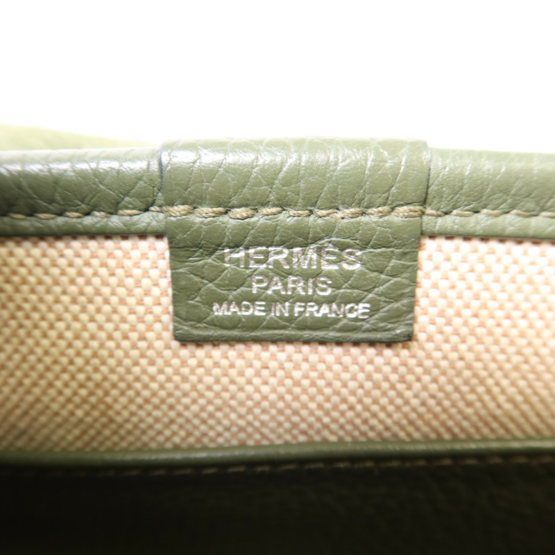 HERMES Clemence皮革Bourlingue金扣肩背袋-6