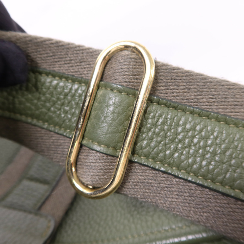 HERMES Clemence皮革Bourlingue金扣肩背袋-8