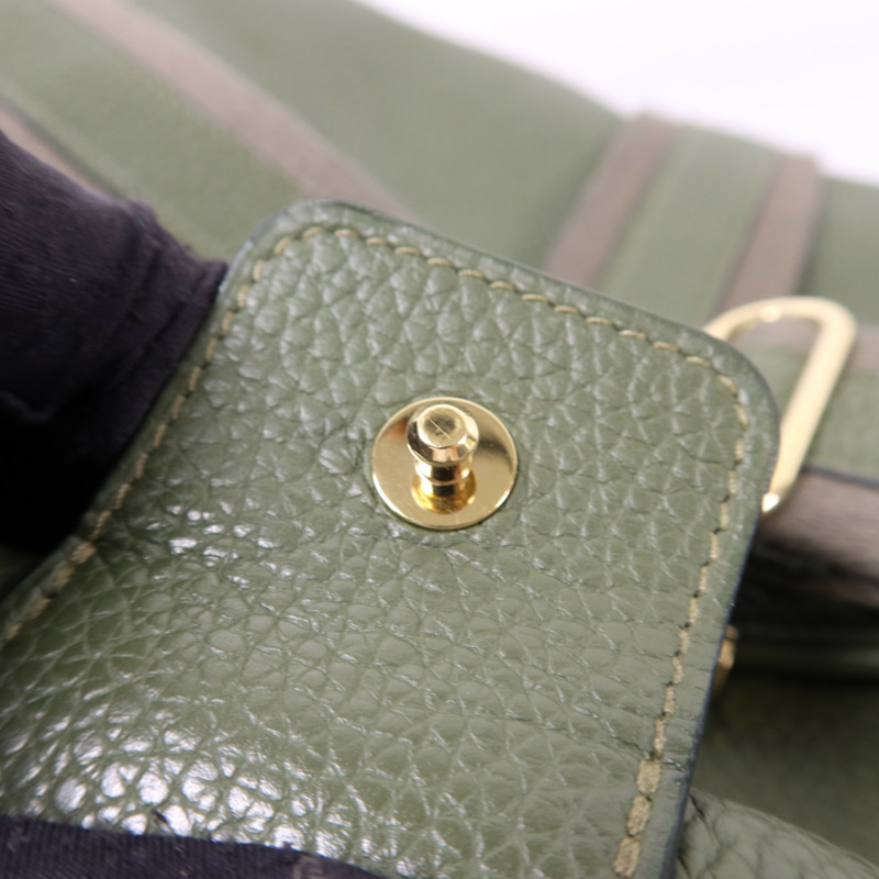 HERMES Clemence皮革Bourlingue金扣肩背袋-9