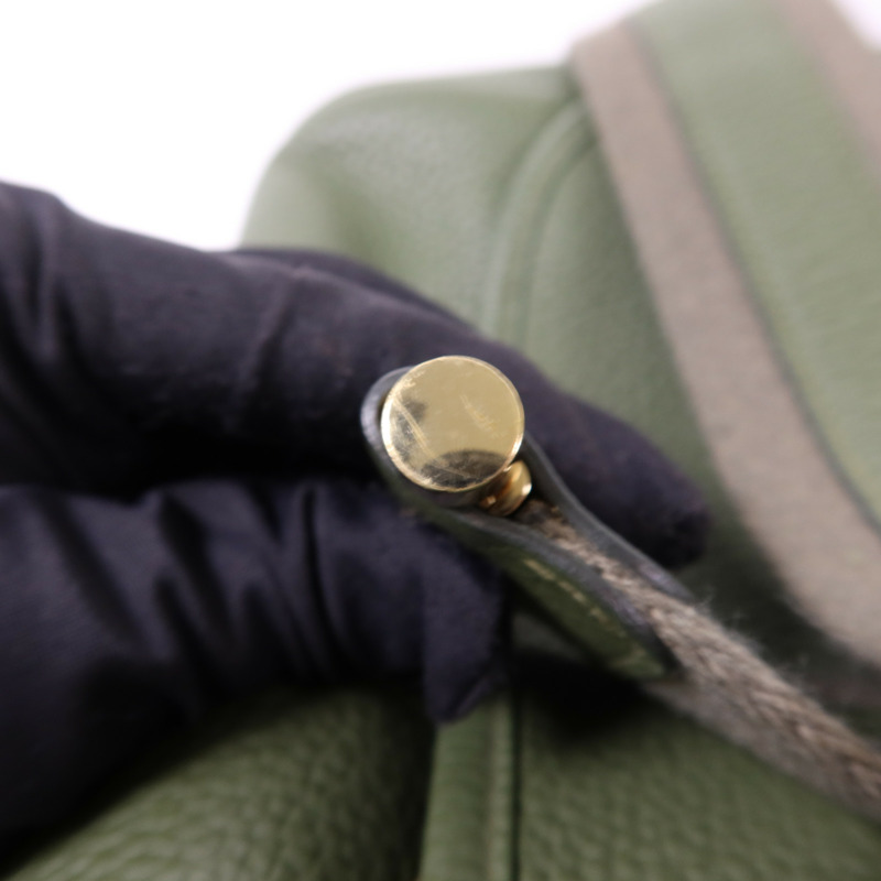 HERMES Clemence皮革Bourlingue金扣肩背袋-10