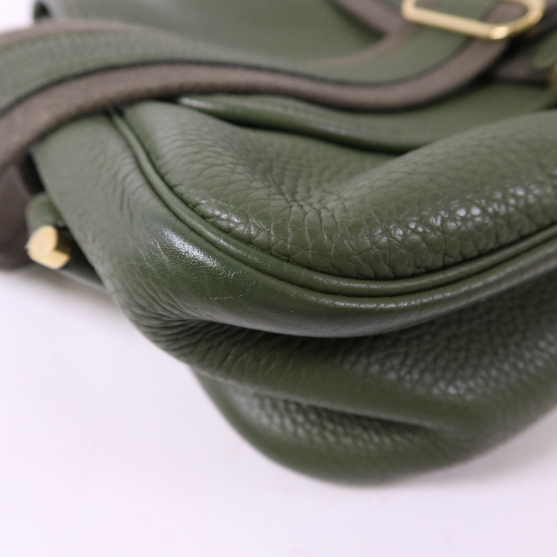 HERMES Clemence皮革Bourlingue金扣肩背袋-12