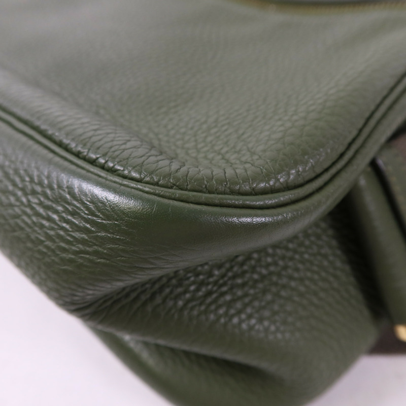 HERMES Clemence皮革Bourlingue金扣肩背袋-13