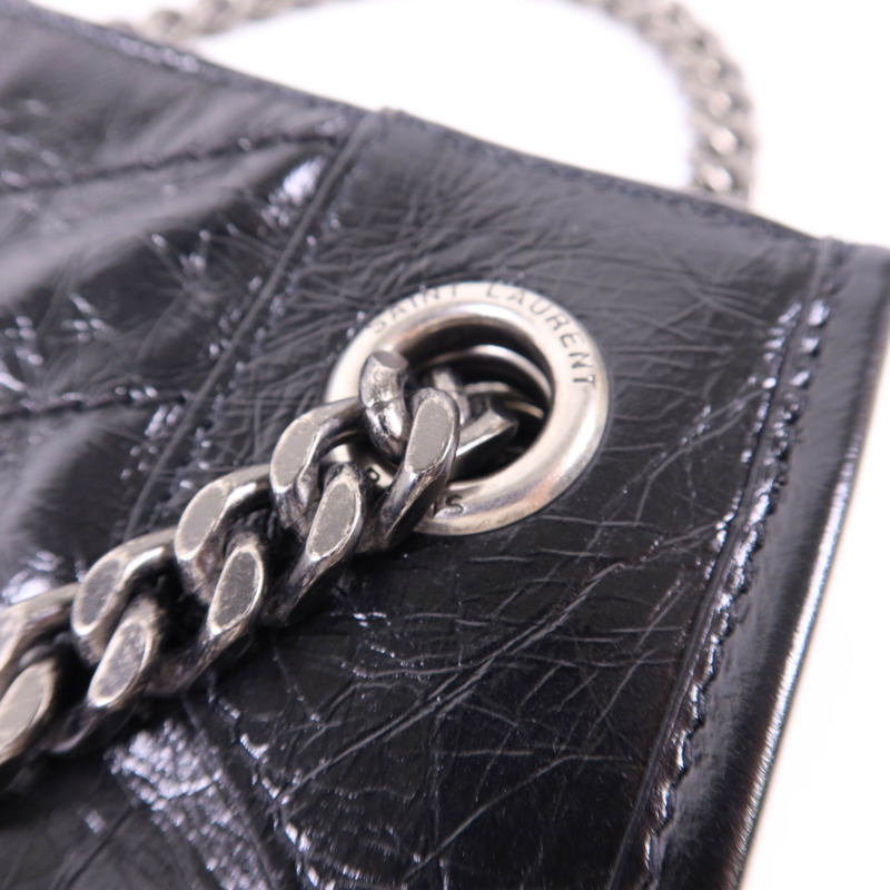 YVES SAINT LAURENT 牛皮皮革Niki Medium Tote Bag銀扣鏈帶肩背袋-10