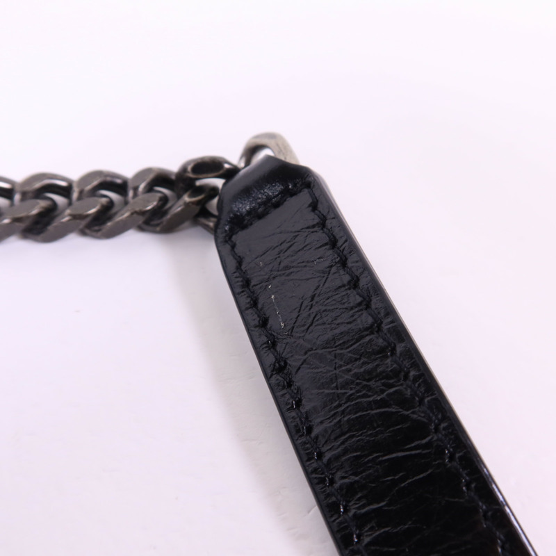 YVES SAINT LAURENT 牛皮皮革Niki Medium Tote Bag銀扣鏈帶肩背袋-15