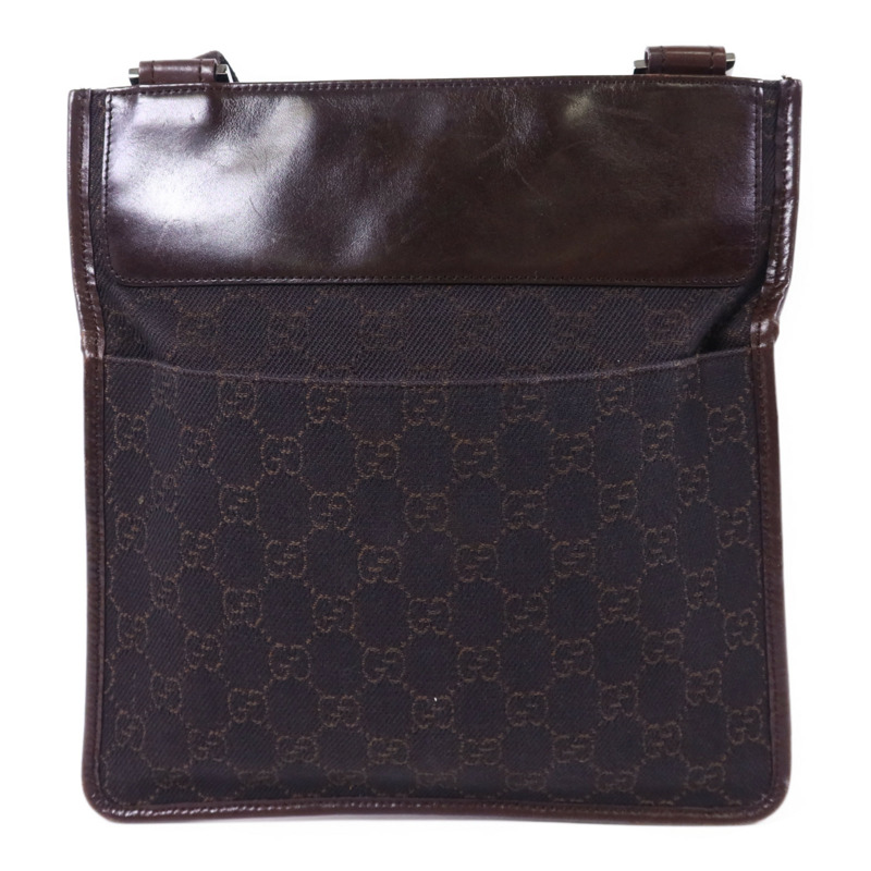 GUCCI 帆布Shoulder Bag銀扣肩背袋-1