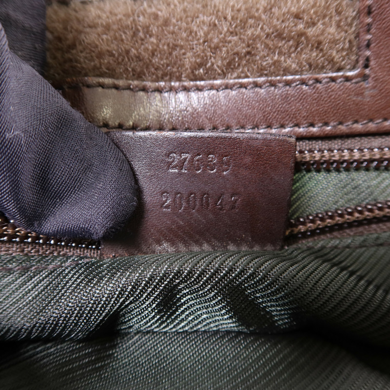 GUCCI 帆布Shoulder Bag銀扣肩背袋-7